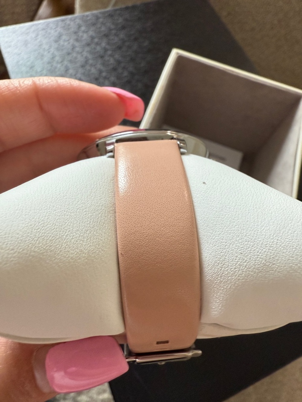 Michael Kors Rose Gold Accents Pink Leather Strap Watch - Picture 5 of 5